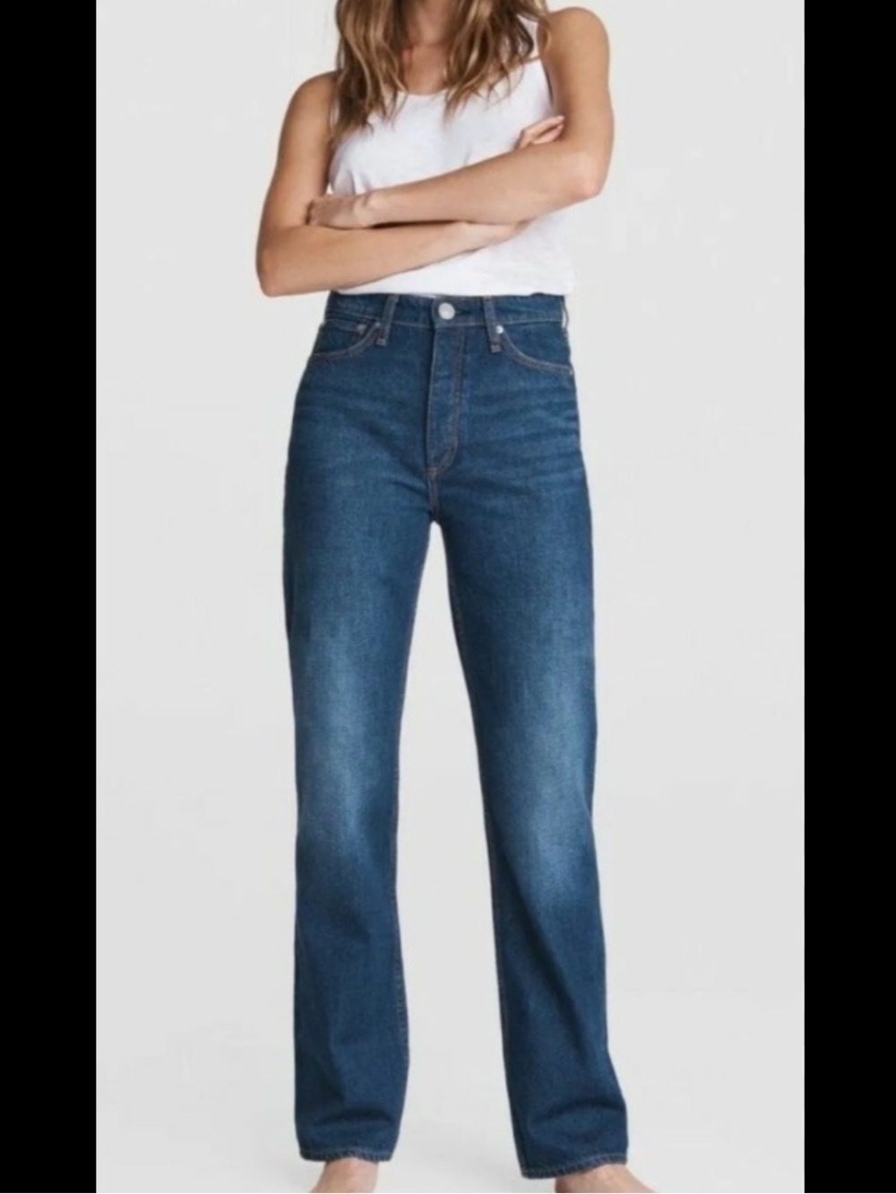 Rag and Bone Alex High Rise Straight Jeans